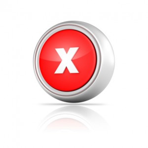 button with letter x